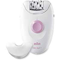 Los mejores  - Braun Silképil 1 SE1370 - Depiladora para mujer con cable con un accesorio- blanco-rosa